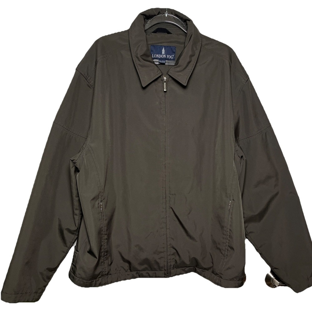 Vintage London Fog Men's Size XL Olive Green Windbreaker Golf Jacket